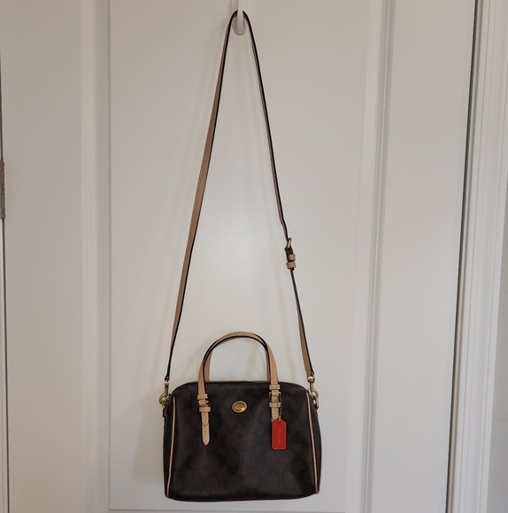 Coach Brown and Tan Crossbody Bag - Picture 1 of 9